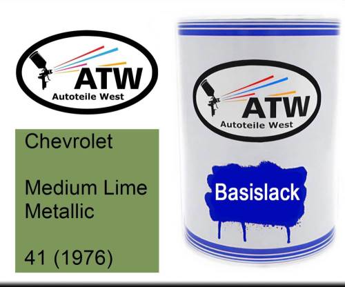 Chevrolet, Medium Lime Metallic, 41 (1976): 500ml Lackdose, von ATW Autoteile West.